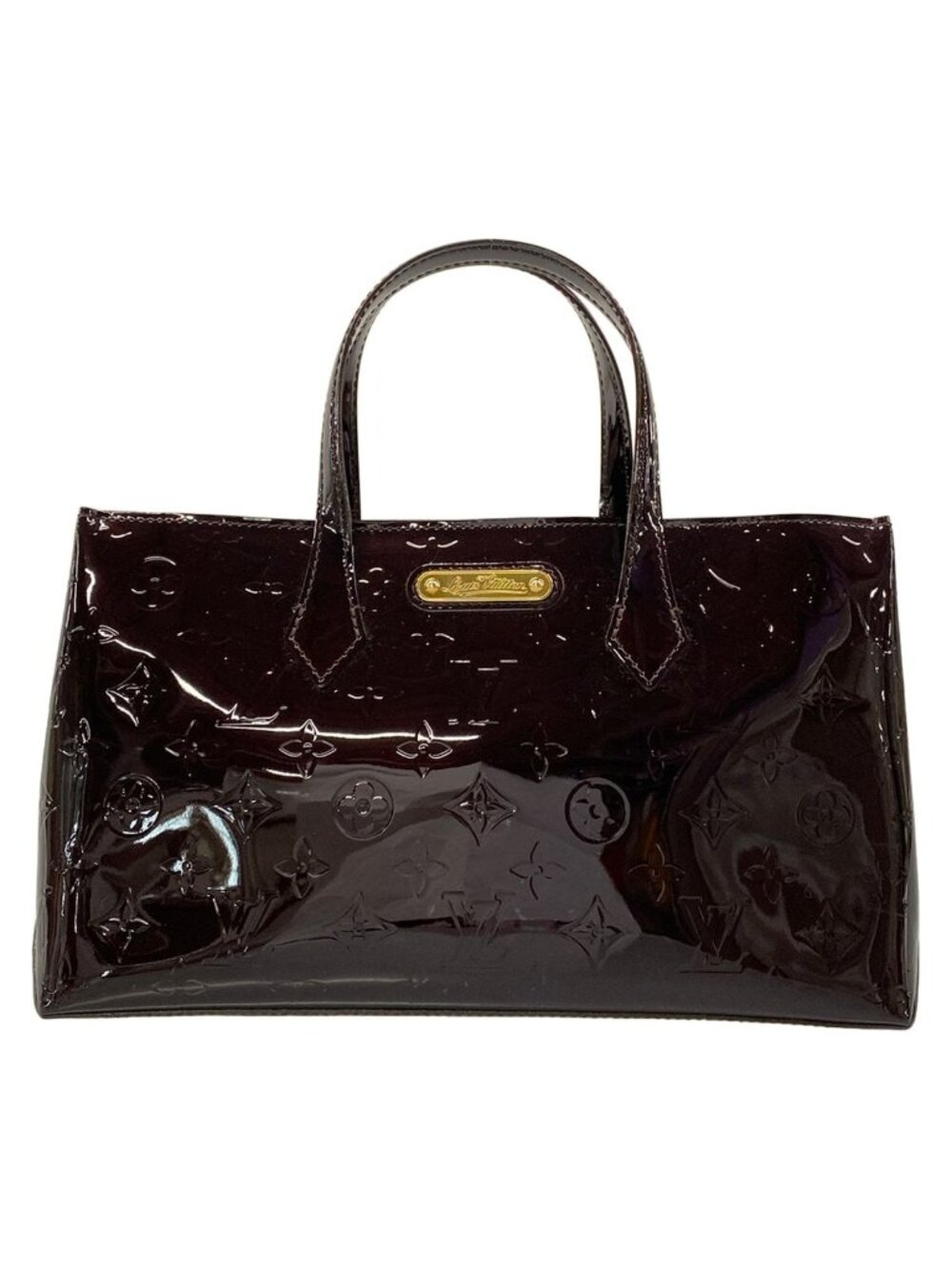 Louis Vuitton Handbag Monogram Vernis Wilshire PM Amarante Leather